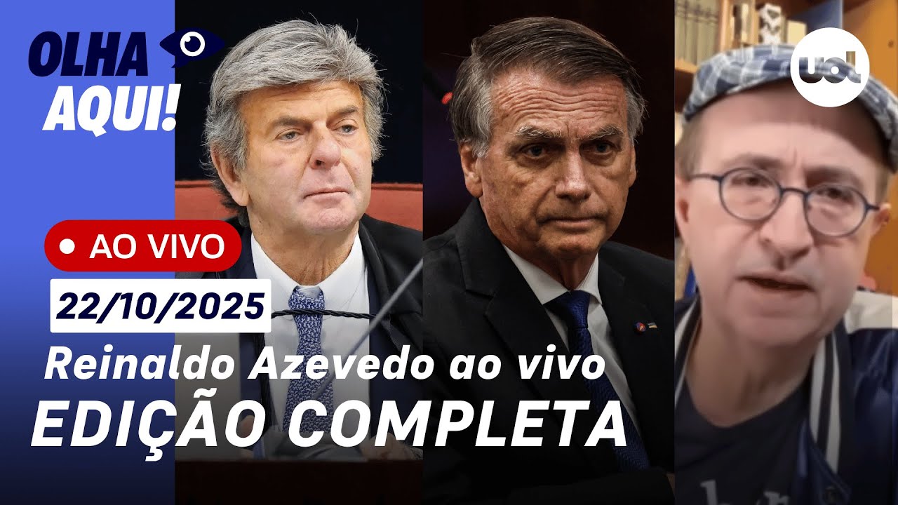 Reinaldo ao vivo: Fux e mudanças no STF; governo Lula faz gesto a Alcolumbre; caso Bolsonaro e+