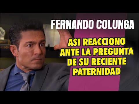 Así reacciona Fernando Colunga ante el cuestionamiento de su vida privada y el nacimiento de su Hijo