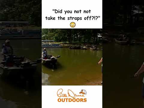 "Did you not not take the straps off?!?" 😳 #fishing #funny #fishingbloopers