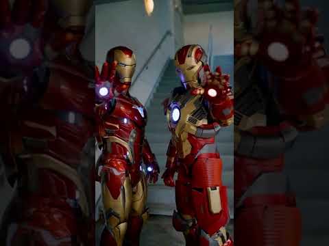 2 Iron Man Suits Are Better Than 1!  Teaming up with Emily The Engineer! #shorts
