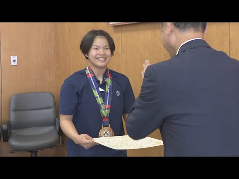 柔道の国際大会で優勝　白金里桜さん（創志学園高2年）に特別スポーツ栄誉賞　岡山市