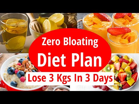 Zero Bloating Diet Plan To Lose Weight FAST | Lose 3 Kgs In 3 Days | Full Diet Plan |EatmoreLosemore