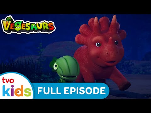 Night Lights 🌕 | 🦖 VEGESAURS 🌽 | Ginger and the Pea-Rexes 🥕 Dinosaur Cartoon for Kids 🦕 | TVOkids