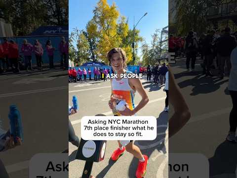 Asking 7th place finisher of the NYC Marathon how he stays so fit. #running #runner #motivation