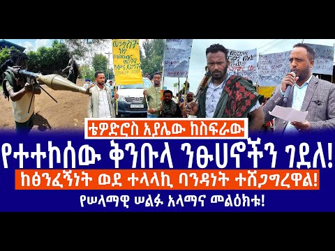 የተተኮሰው ቅንቡላ ንፁሀኖችን ገደለ!//ከፅንፈኝነት ወደ ተላላኪ ባንዳነት ተሸጋግረዋል!//የሠላማዊ ሠልፉ አላማና መልዕክቱ!