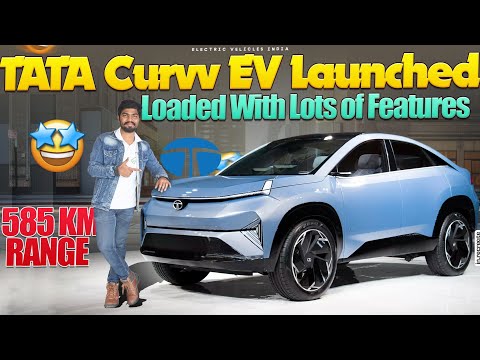 TATA Curvv EV Launched🤩 || 585 Kms Range || Electric Vehicles India