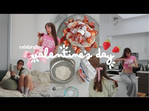 celebrating valentine's day! 🍓☕️ a vlog :)