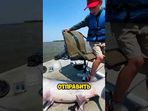 Этот парень поймал монстра когда поехал с отцом на рыбалку #shorts