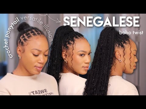 Versatile Illusion Crochet Boho Senegalese Twist | Hot Braids x ForeverCryssy