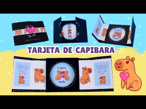 ❤️Tarjeta creativa de amor de Capibara | Regalos originales | Ideas y manualidades Carpincho