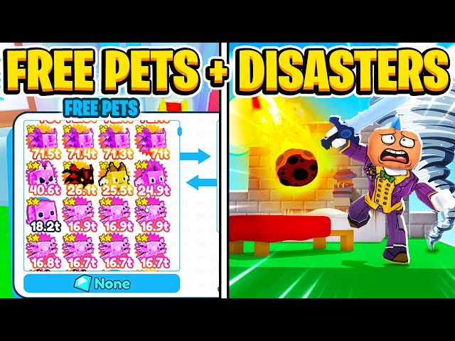Free Pet Giveaway In Pet Simulator X + Roblox Bedwars Disaster Update