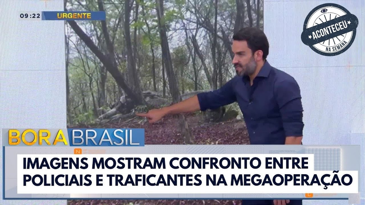 Imagens mostram confronto entre policiais e traficantes na megaoperação no RJ | Aconteceu na Semana