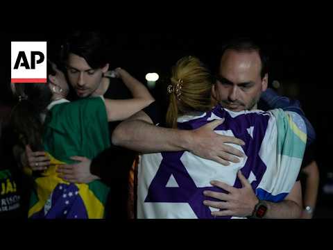 YouTube video thumbnail: Jair Bolsonaro Supporters Pray Ahead of the Trial of Former Brazil President