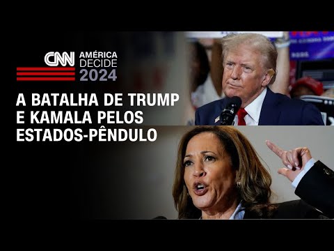 ​A batalha de Trump e Kamala pelos estados-pêndulo | AMÉRICA DECIDE