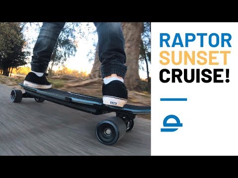 Sunset on the Raptor 2.1 Electric Skateboard!