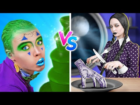 Cake Challenge *Best Sweet Hacks* Who wins Wednesday, Joker or Mermaid?