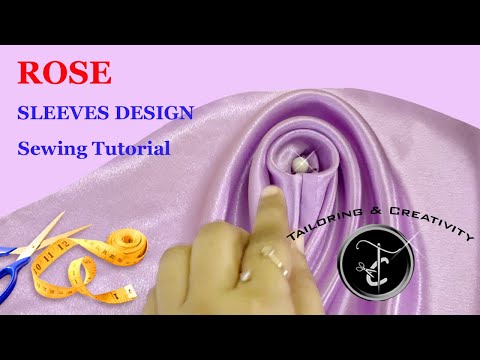 rose sleeve | rose sleeves cutting and stitching #sleevesdesign #sewingtutorial