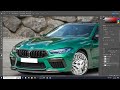 Editing Car Headlights in Graphics Software