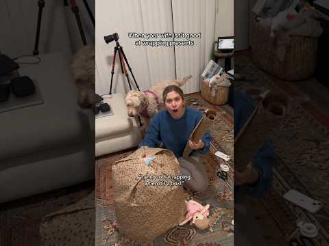 My wife canโt WRAP PRESENTS! ๐ #couple #couplegoals #relationship