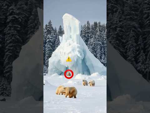 AW - Save polar bear buried by the avalanche #animals #polarbear #arctic #avalanche #rescue