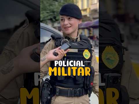 Qual a sua profissão? #policia #mulher #militar #entrevista #shorts
