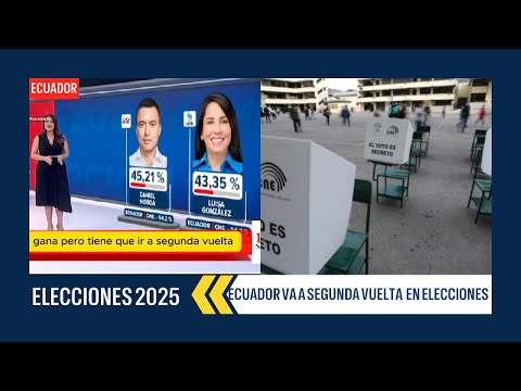 Ecuador gana Noboa pero correísmo fuerza a segundo a vuelta