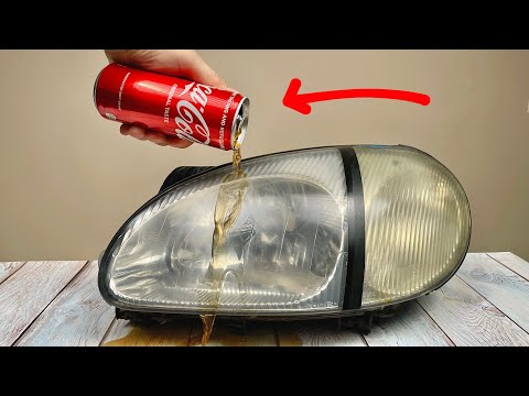 🔥🔥Brilliant method! Clears darkened headlights! In just 5 minutes