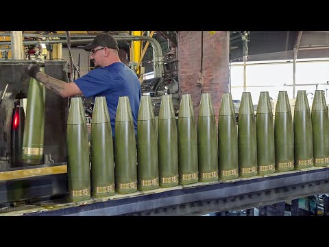 Inside US Massive Factory Building Large Number of Scary Munitions - Production Line