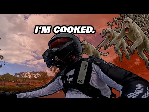 Bali Motovlog 2 - Monkey Attack and Hidden Beach