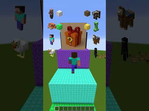 Which Minecraft creature will reach the best block to win this prize!