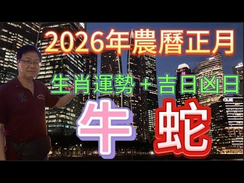 【古柏論命每月運勢+吉日凶日】2026年農曆正月(陽曆2/17 ~3/18)生肖運勢分享 -  牛 + 蛇                   #八字  #運勢  #沈香  #煙供粉  #末那沈香
