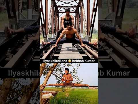 Ilyaskhiladi & bebhab kumar 😳 challenge video 💪 #isratfitness #ilyaskhiladi #youtubeshorts