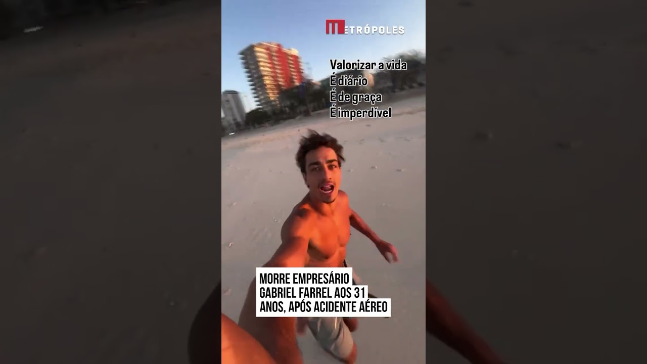 Morre empresário Gabriel Farrel aos 31 anos após acidente aéreo