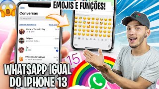 LANÇOU 2022! WHATSAPP IGUAL DO IOS 16 (iPhone) no ANDROID - MUITO LINDO!