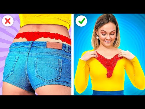 LAST MINUTE CLOTHING HACKS! || Beauty Hacks To Look Stunning with 123 Go! GENIUS