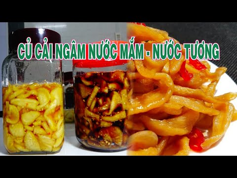 CỦ CẢI NGÂM NƯỚC MẮM - NGÂM NƯỚC TƯƠNG cách làm Không Phơi Nắng,Giòn thơm ngon ăn quanh năm Tết 2025