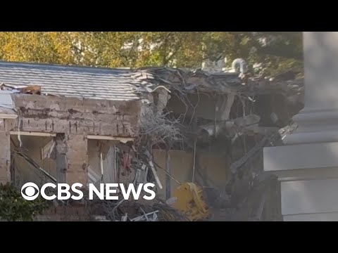 YouTube video thumbnail: White House Begins Demolishing East Wing to Build Ballroom