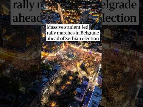 Massive student-led rally marches in Belgrade ahead of Serbian election