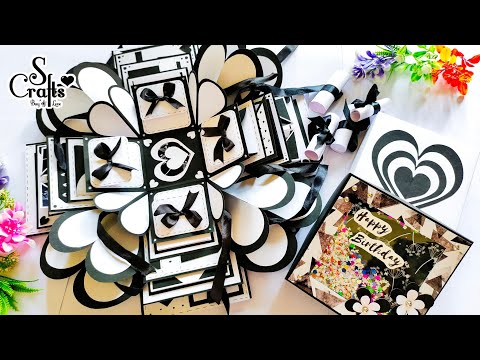 Explosion box 🤍 | handmade easy birthday greeting cards | S Crafts