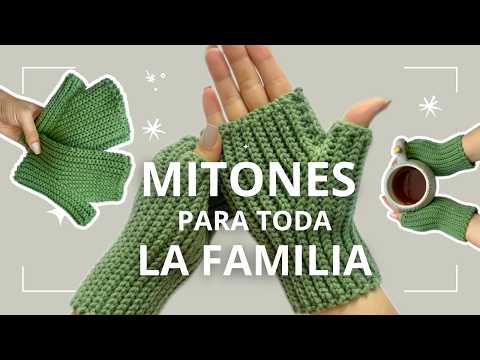 ✅MITONES/GUANTES  tejido para toda la familia🥰 paso a paso| Tutorial Hebras Crochet