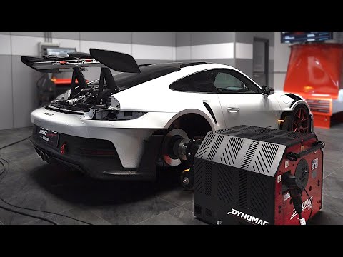 Testing a Porsche 992 GT3 RS on a Hub-Dyno at 9000rpm | feat. straight-piped 992 GT3 Inconel exhaust