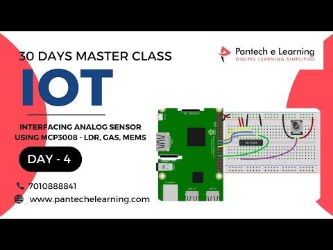 Day -4: Interfacing Analog Sensors using MCP3008 – LDR, Gas, Mems | 30 Days IoT Master Class