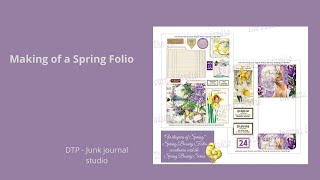 Making a spring folio -   dtp for @thejunkjournalstudio
