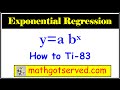 Exponential Regression and Logarithms