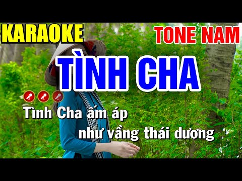 TÌNH CHA Karaoke Bolero Nhạc Sống Tone Nam ( PHỐI MỚI )| Bến Tình Karaoke