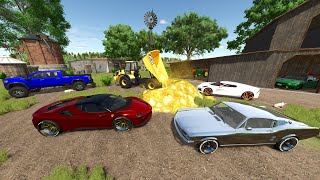 Finding Secret Cars and Treasure at Abandoned Farm | Farming Simulator 25