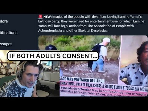xQc Speaks on Lamine Yamal Hiring Dwarfs on his Birthday Party for Entertainment Purposes