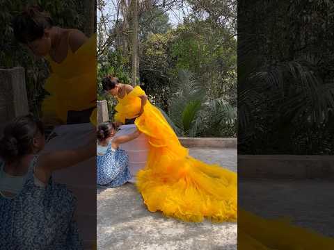 Customise yellow gown