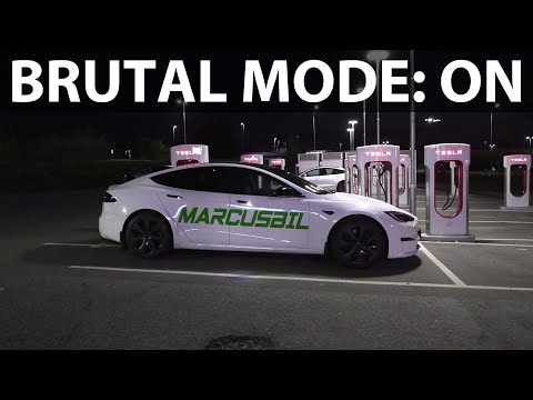 Tesla Model S LR Palladium summer acceleration, braking and noise test