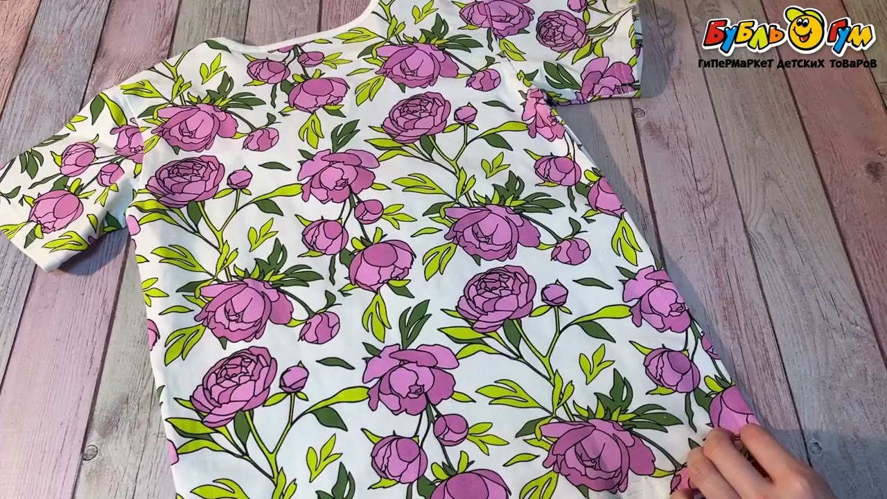 Футболка Lanson Kids с принтом пионы белая - видео